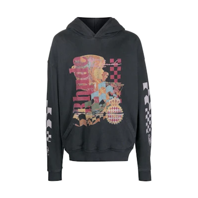 Rhude RHUE Printed Graphic Hoodie Black RHFW22HO050126100610