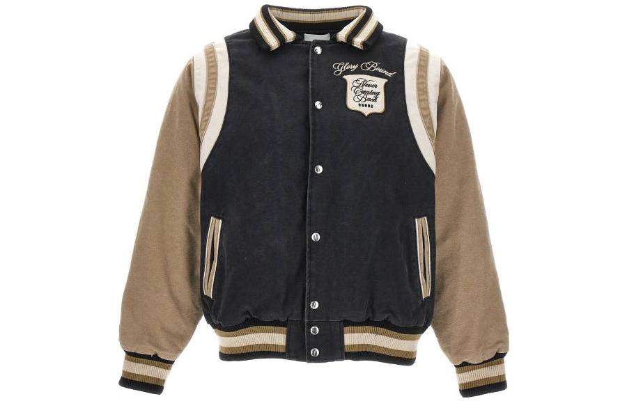 Rhude Snap Button Letter Print Long Sleeve Jacket Multicolor RHPF23JA161636821682