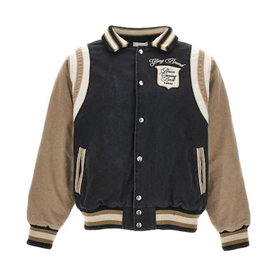 Rhude Snap Button Letter Print Long Sleeve Jacket Multicolor RHPF23JA161636821682