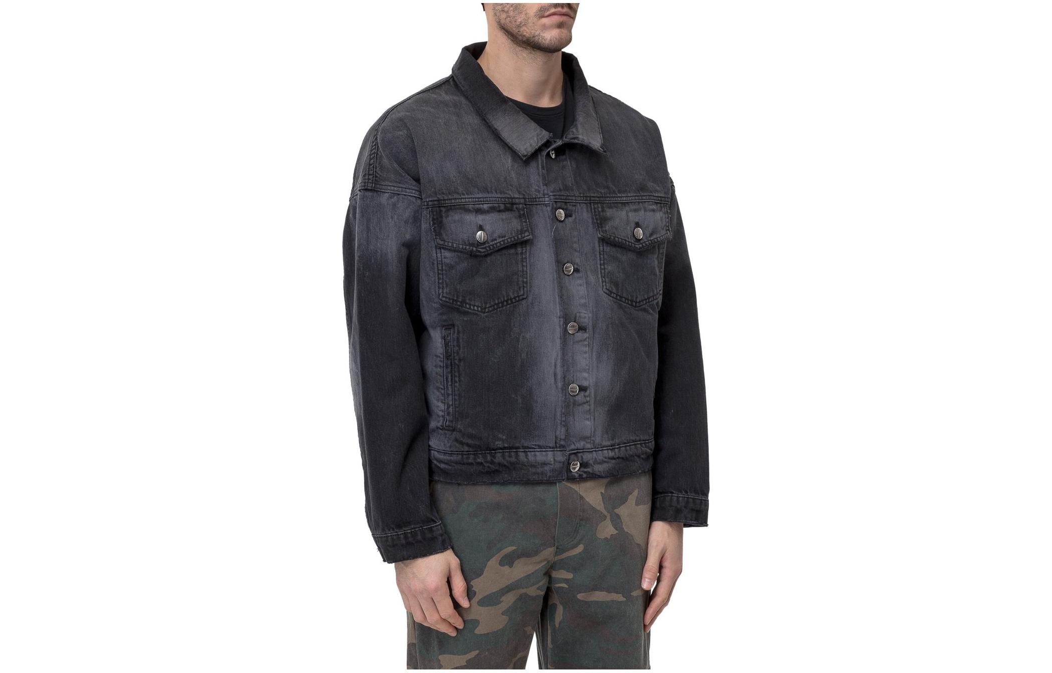 Rhude Solid Color Single-Breasted Long-Sleeve Jacket for Men - Black 05AJA04701BLK