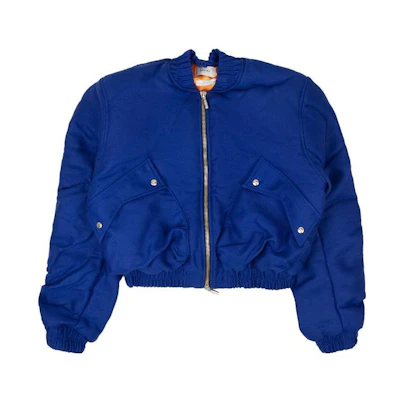 Rhude Solid Color Zip Short Jacket Unisex Blue FW21JA56154102