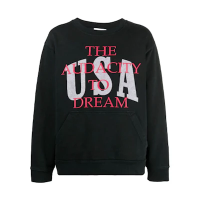 Rhude SS21 Black Crewneck Sweatshirt with Letter Print Casual Design SW00000001FELPA