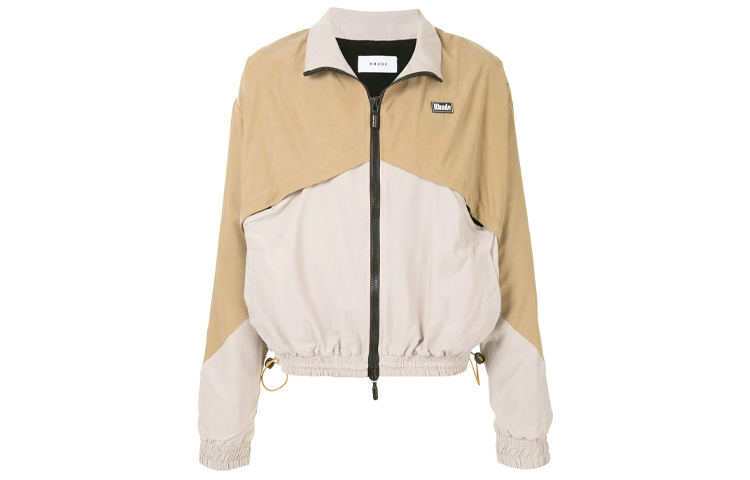 Rhude SS21 Colorblock Jacket Khaki Casual Outerwear RHU08PF20059