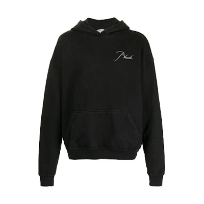 Rhude SS21 Contre-Mundum Letter Print Hoodie Black Mens RHFW20HO00000007