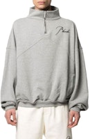 Rhude SS21 Embroidered Logo Zip Hoodie Men’s Grey SW00000007FELPA Rhude SS21 Embroidered Logo Zip Hoodie Men’s Grey SW00000007FELPA