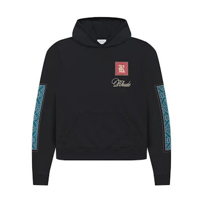 Rhude SS22 Black Hoodie with Back Print Rhude4207464