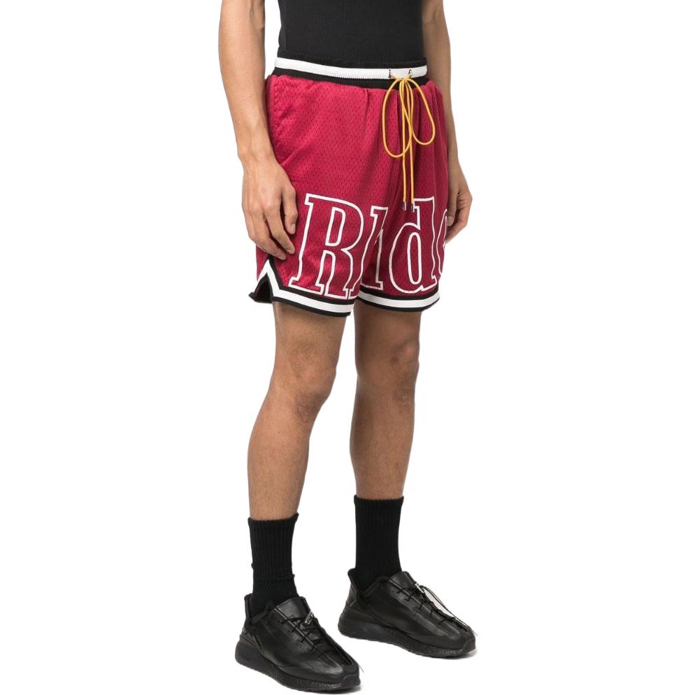 Purchase RHUDE SS22 Celana Pendek Logo dengan Tali Serut Kontras Merah. RHSS22SH011961270127