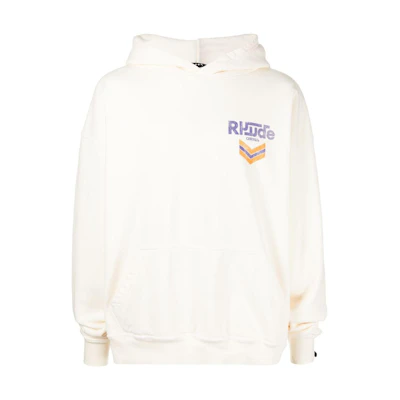 Rhude SS22 Logo Print Hoodie White RHPF22H009012611
