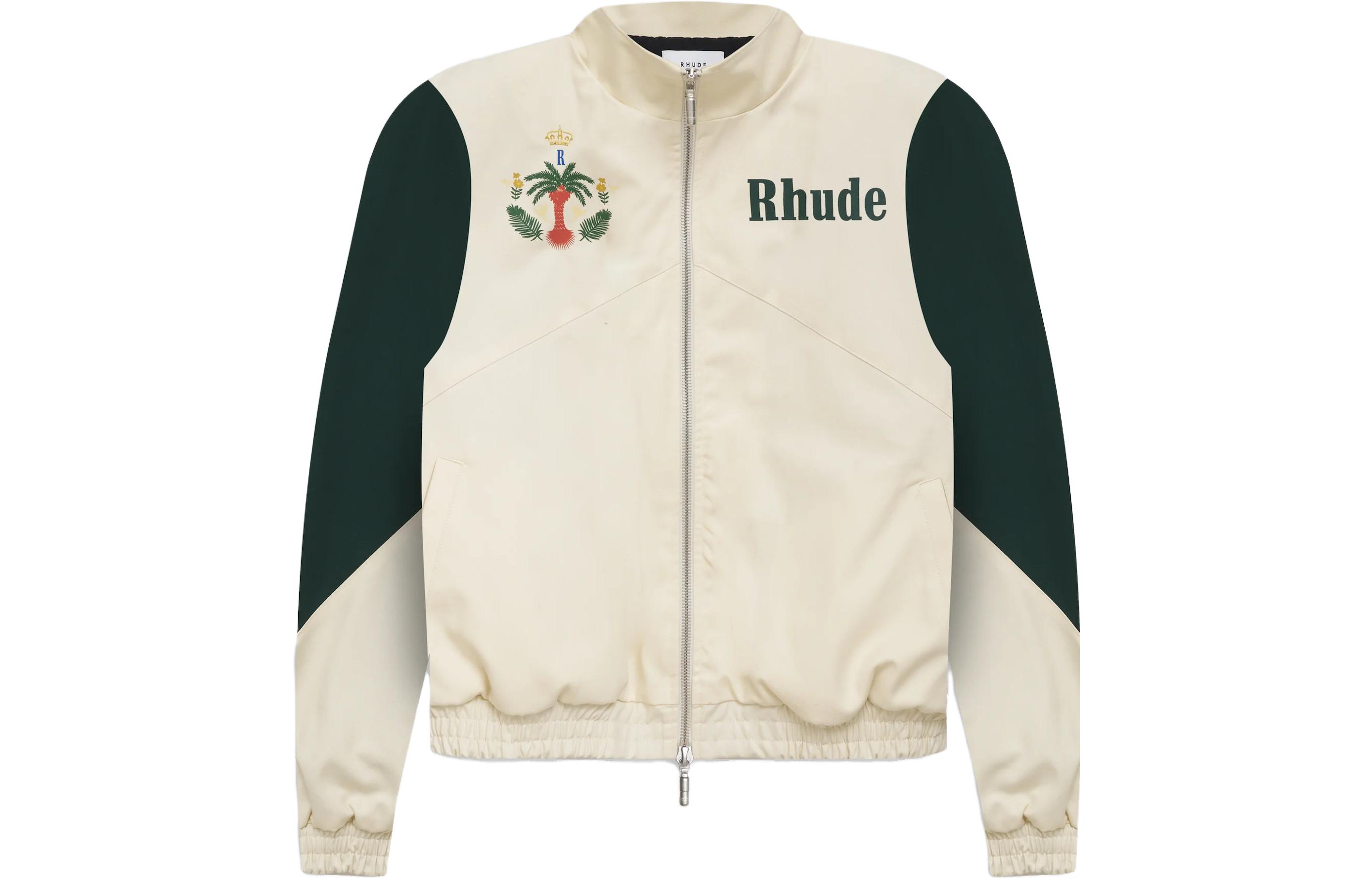 Rhude SS23 Casual Printed Long Sleeve Jacket Beige RHSS22JA07186613