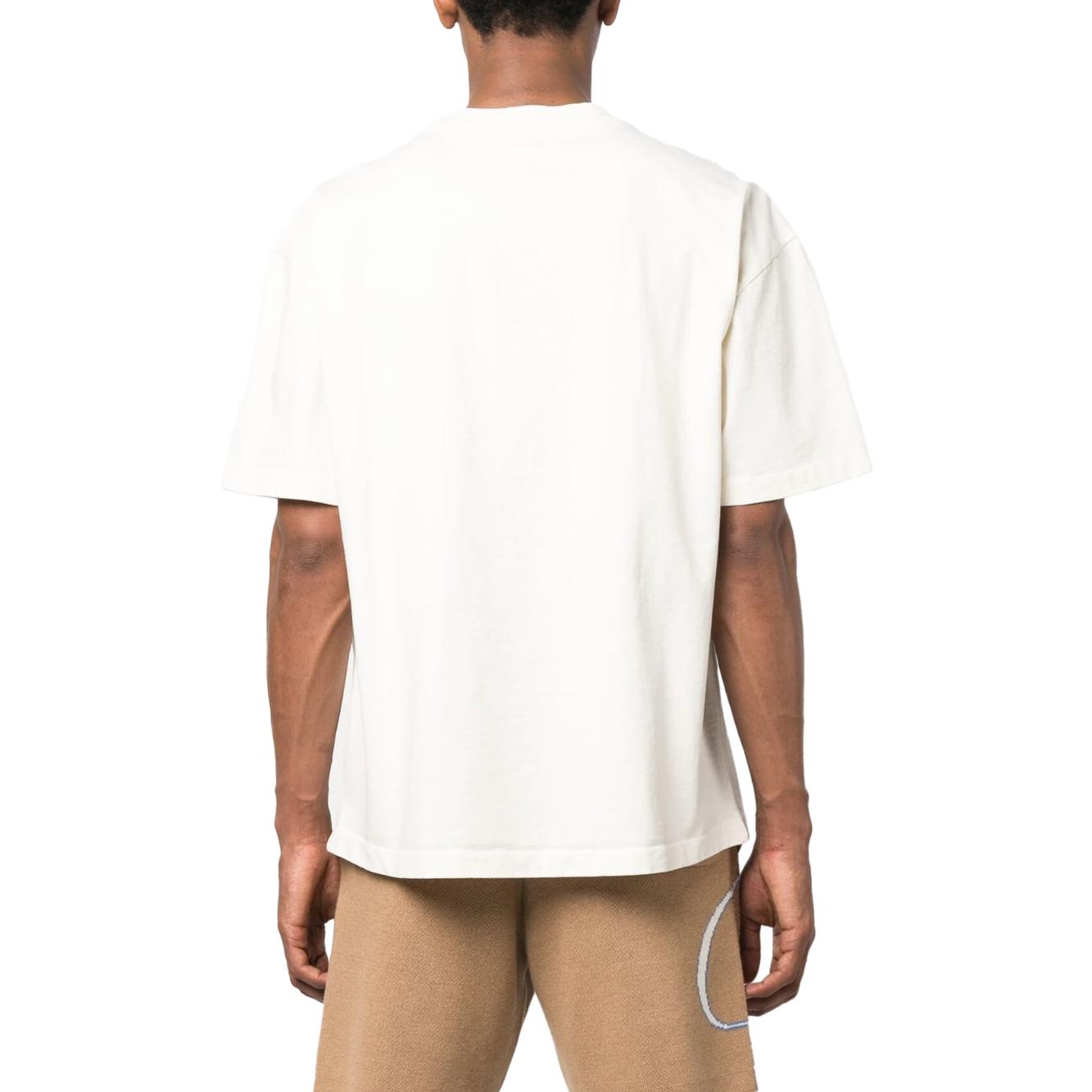 Shop RHUDE SS23 男士白色印花短袖圆领T恤。 RHSS23TT30837611C0611