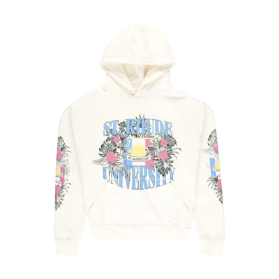 Rhude SS23 Pattern Print Pullover Hoodie White - Long Sleeve RHPS23HO05826611