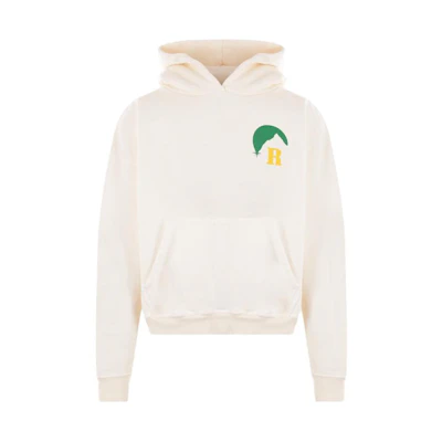 Rhude SS24 Beige Oversized Hoodie with Letter Print for Men RHPS24HO010126110611