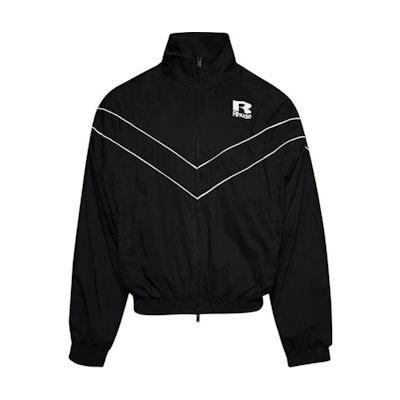Rhude SS25 Black Colorblock Relaxed Fit Zip-Up Jacket Unisex Long Sleeve PS25JA010050015