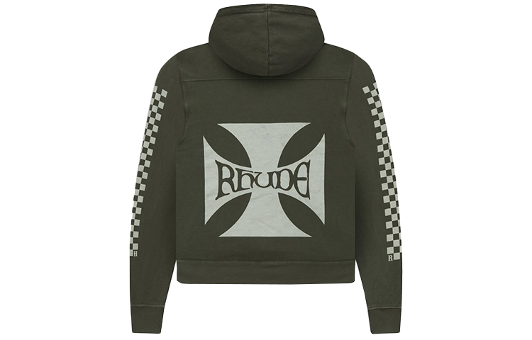 Rhude Unisex Plush Green Hoodie RHFW20HO000000030024