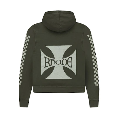 Rhude Unisex Plush Green Hoodie RHFW20HO000000030024