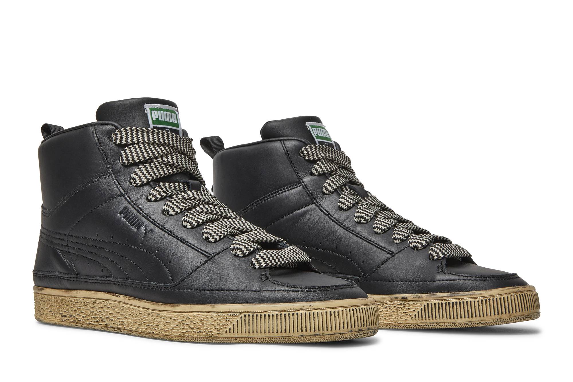 Cheap Rhuigi x Puma Suede Mid 'Negro Desgastado' 382156-01