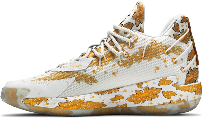 Ric Flair x adidas Dame 7 'Blanco Oro Metálico' FX6616 Lookbook Ric Flair x adidas Dame 7 'Blanco Oro Metálico' FX6616