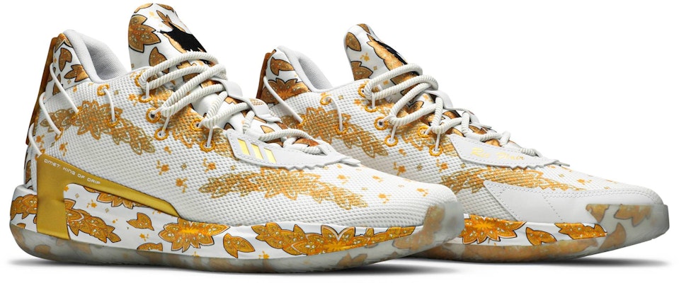 Ric Flair x adidas Dame 7 'Blanco Oro Metálico' FX6616 Cheap Ric Flair x adidas Dame 7 'Blanco Oro Metálico' FX6616