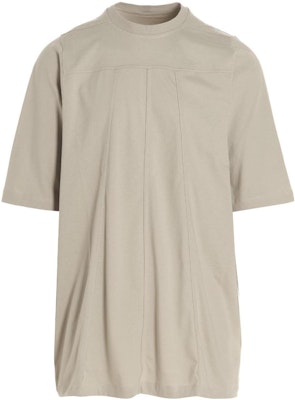 リック・オウエンス ベージュ 無地 コットン クルーネック 半袖 Tシャツ RU02B2244JA-08 Order リック・オウエンス ベージュ 無地 コットン クルーネック 半袖 Tシャツ RU02B2244JA-08