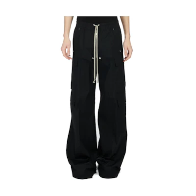 Rick Owens Black Drawstring Wide-Leg Casual Pants RU01D3339TE-09