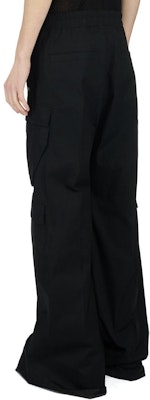 Rick Owens 黑色抽繩寬褲休閒長褲 RU01D3339TE-09 Shop Rick Owens 黑色抽繩寬褲休閒長褲 RU01D3339TE-09