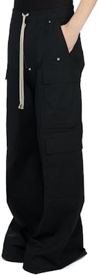 Rick Owens 黑色抽繩寬褲休閒長褲 RU01D3339TE-09 Purchase Rick Owens 黑色抽繩寬褲休閒長褲 RU01D3339TE-09