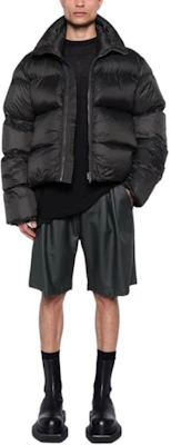 Rick Owens 黑色修身高領拉鍊夾克 RU02D6745NPD3-09 Shop Rick Owens 黑色修身高領拉鍊夾克 RU02D6745NPD3-09