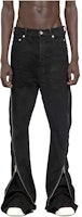 RICK OWENS Black Flared Zipper Casual Denim Jeans. DU02C5363SBB09 RICK OWENS Black Flared Zipper Casual Denim Jeans. DU02C5363SBB09