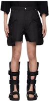 RICK OWENS Black High-Waisted Loose Fit Cargo Shorts with Zipper. RR01D3322SN-09 RICK OWENS Black High-Waisted Loose Fit Cargo Shorts with Zipper. RR01D3322SN-09