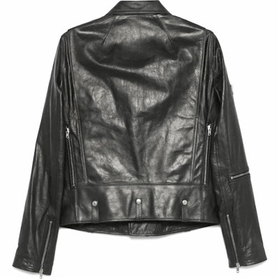 Rick Owens 黑色皮革拉鍊翻領夾克 RU01E5765LTP-09 Lookbook Rick Owens 黑色皮革拉鍊翻領夾克 RU01E5765LTP-09