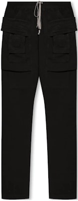 RICK OWENS Black Loose-Fit Casual Pocket Pants with Solid Color Lace-Up. DU02C5376RIG-09 Order RICK OWENS Black Loose-Fit Casual Pocket Pants with Solid Color Lace-Up. DU02C5376RIG-09