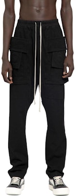 RICK OWENS Black Loose-Fit Casual Pocket Pants with Solid Color Lace-Up. DU02C5376RIG-09 Purchase RICK OWENS Black Loose-Fit Casual Pocket Pants with Solid Color Lace-Up. DU02C5376RIG-09