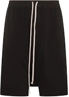 RICK OWENS Black Loose-Fit Casual Shorts Solid Color Lace-Up Design DU01D1380RIG-09 RICK OWENS Black Loose-Fit Casual Shorts Solid Color Lace-Up Design DU01D1380RIG-09