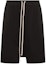 Buy RICK OWENS Black Loose-Fit Casual Shorts Solid Color Lace-Up Design DU01D1380RIG-09