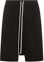 Order RICK OWENS 黑色寬鬆休閒短褲 固色系帶設計 DU01D1380RIG-09