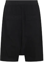 Lookbook RICK OWENS 黑色寬鬆休閒短褲 固色系帶設計 DU01D1380RIG-09