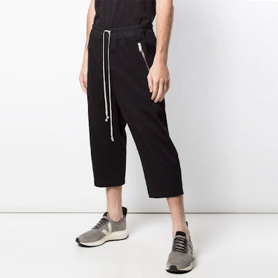 Rick Owens 黑色寬鬆中腰針織拉鍊口袋休閒褲 RU01B1376BA-09 Purchase Rick Owens 黑色寬鬆中腰針織拉鍊口袋休閒褲 RU01B1376BA-09