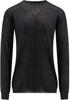 RICK OWENS Black Pullover Crewneck Long Sleeve Sweater RU02D6622ML-09 RICK OWENS Black Pullover Crewneck Long Sleeve Sweater RU02D6622ML-09