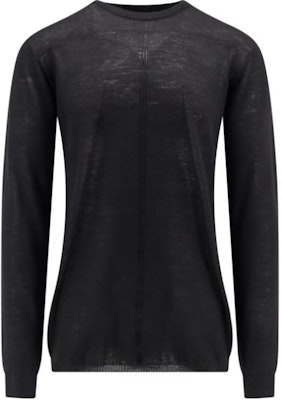 RICK OWENS Black Pullover Crewneck Long Sleeve Sweater RU02D6622ML-09 Order RICK OWENS Black Pullover Crewneck Long Sleeve Sweater RU02D6622ML-09