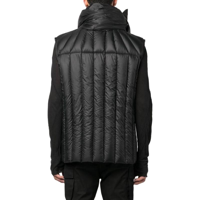 Shop RICK OWENS  Black Removable Neck Pad Sleeveless Vest Solid Color. RU02C7776NPD2-09