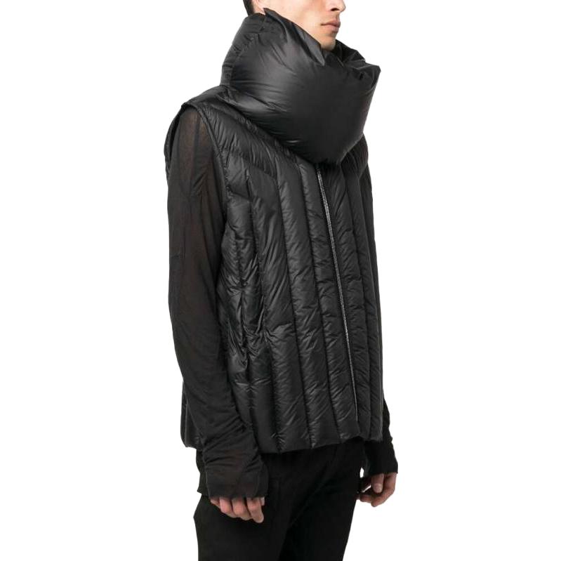 Purchase RICK OWENS  Black Removable Neck Pad Sleeveless Vest Solid Color. RU02C7776NPD2-09