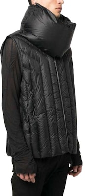 RICK OWENS Black Removable Neck Pad Sleeveless Vest Solid Color. RU02C7776NPD2-09 Purchase RICK OWENS Black Removable Neck Pad Sleeveless Vest Solid Color. RU02C7776NPD2-09