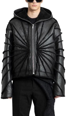 リック・オーウェンズ ブラック リバーシブル ジップアップ フーディ ジャケット RU02C7765LSHBRA-09 Lookbook リック・オーウェンズ ブラック リバーシブル ジップアップ フーディ ジャケット RU02C7765LSHBRA-09