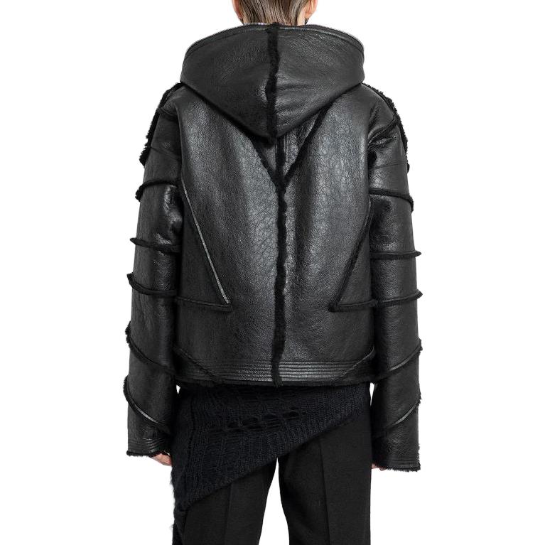 Purchase リック・オーウェンズ ブラック リバーシブル ジップアップ フーディ ジャケット RU02C7765LSHBRA-09