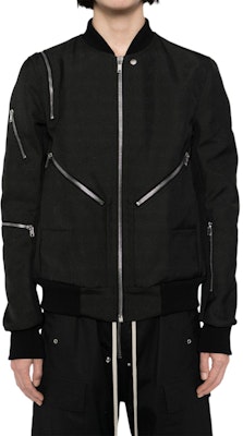 Rick Owens Jaket Bomber Zip-Up Slim Fit Hitam. RL02D6794HDU-09 Shop Rick Owens Jaket Bomber Zip-Up Slim Fit Hitam. RL02D6794HDU-09