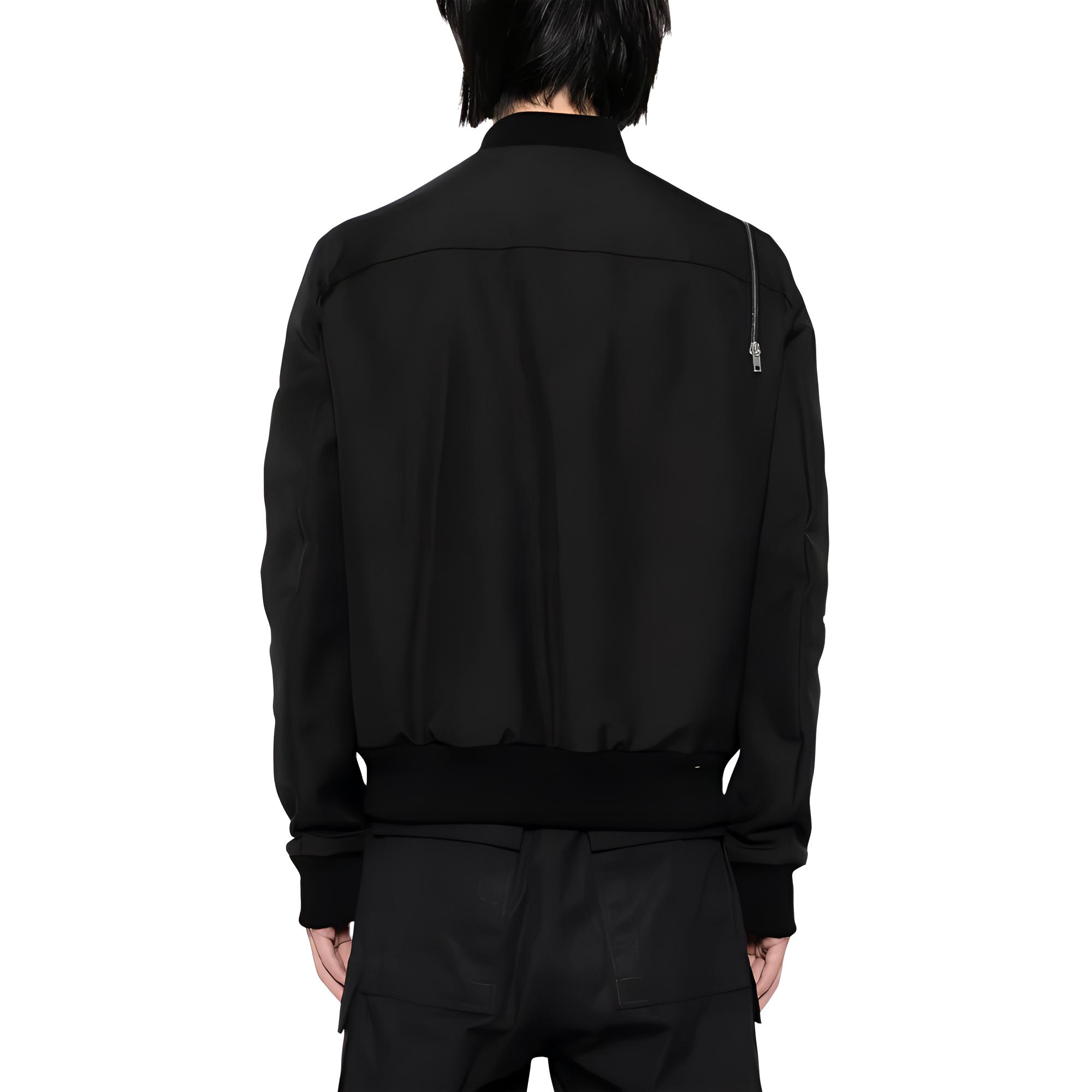 Details for Rick Owens Jaket Bomber Zip-Up Slim Fit Hitam. RL02D6794HDU-09