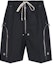Order 릭 오웬스 블랙 솔리드 컬러 드로스트링 카고 반바지. RU01D3392TE-09