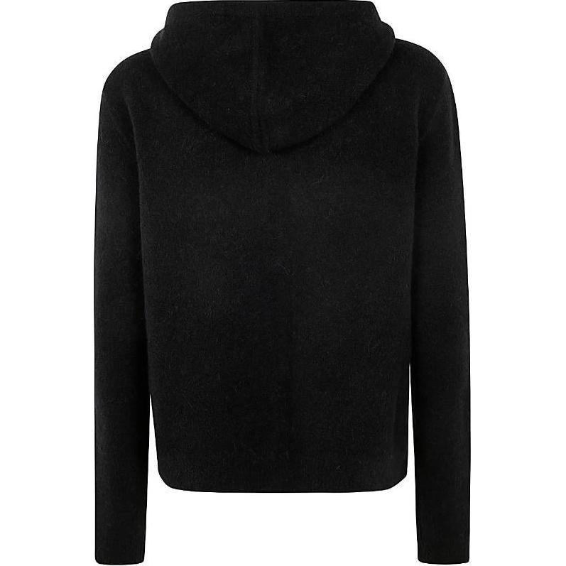 Lookbook RICK OWENS Sudadera Negra de Punto con Cremallera y Mangas Largas RU02D6614KWP-09