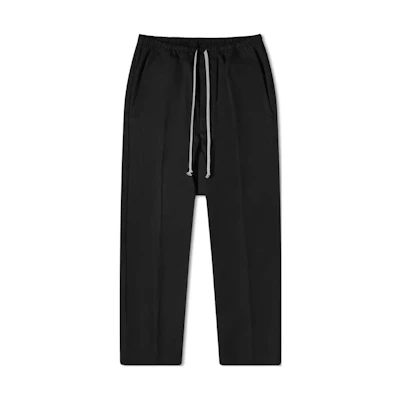 Rick Owens Black Solid Drawstring Casual Drop-Crotch Pants RU02B2380TE-09