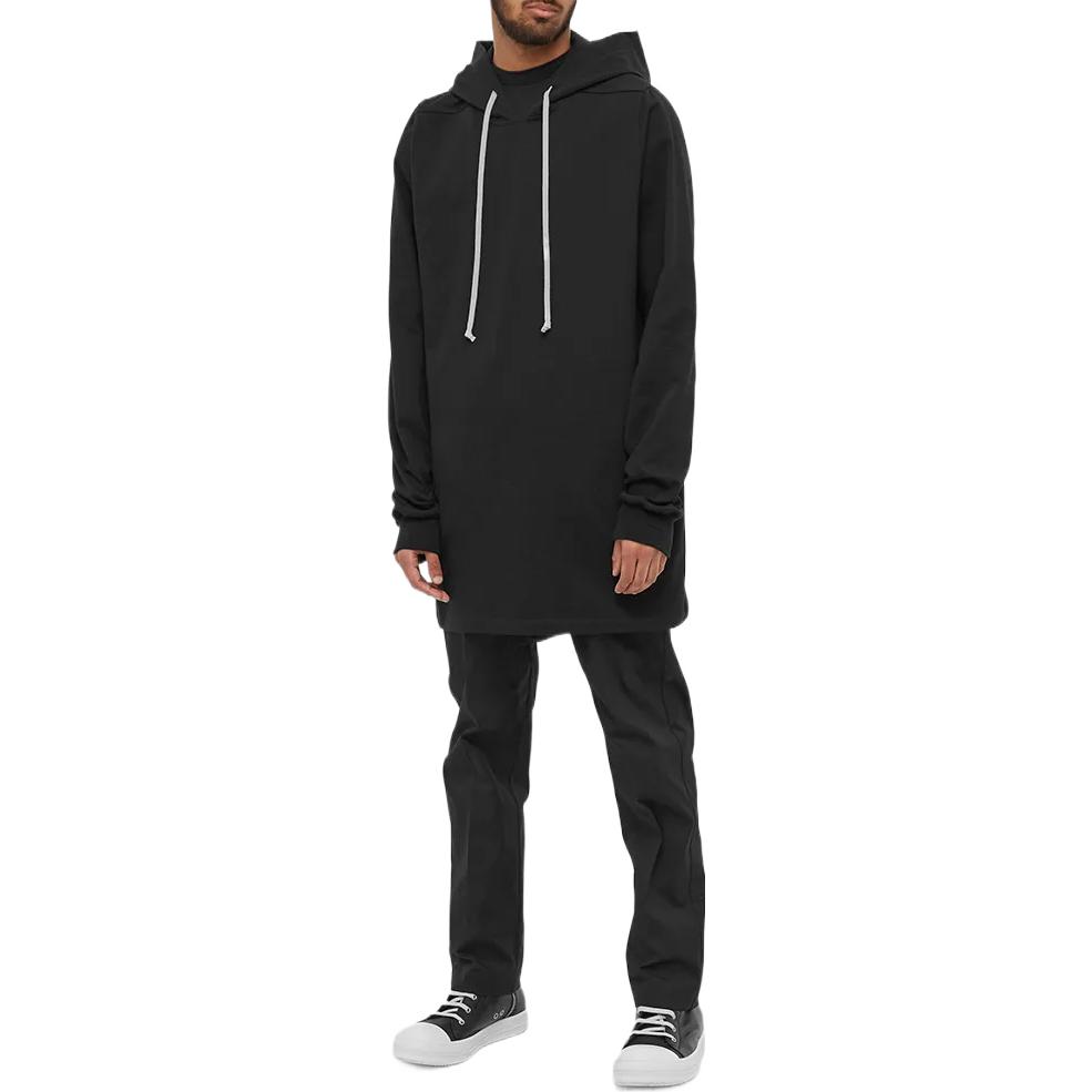 Lookbook 릭 오웬스 블랙 드로스트링 드롭 크로치 캐주얼 팬츠 RU02B2380TE-09